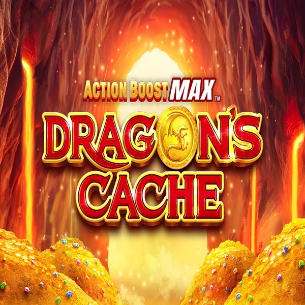 Action Boost Max Dragon's Cache by SpinPlay Games, showcased at stakeprixscasino.com – game logo
