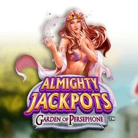 Almighty Jackpots: Garden of Persephone online game logo by Novomatic on stakeprixscasino.com