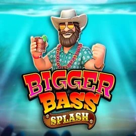 Bigger Bass Splash online game logo by Pragmatic Play on stakeprixscasino.com