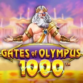 Gates of Olympus 1000 online game logo by Pragmatic Play on stakeprixscasino.com