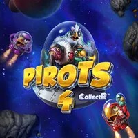 Pirots 4 online game logo by ELK Studios on stakeprixscasino.com
