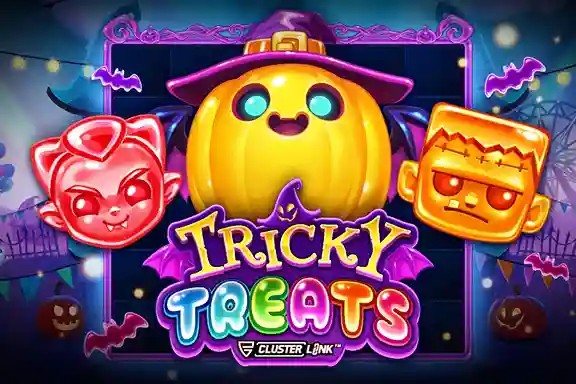 Tricky Treats slot logo by Push Gaming at Stakeprix Casino